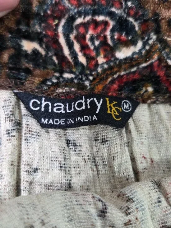 Vtg NWT Velvet Maxi Skirt M Animal Print Paisley Whimsigoth Fairy Grunge Y2K 90s - Picture 6 of 7